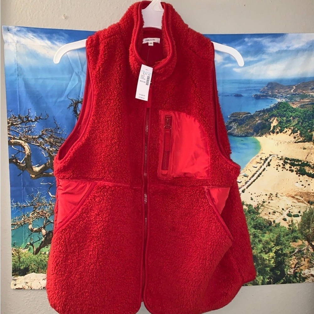 New w/Tags -Maurices Vibrant Red Fleece Vest ($44) - Medium